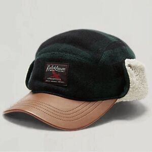 Polo Ralph Lauren Country Buffalo Check Wool-Blend Earflap Cap Hunter Hat Green